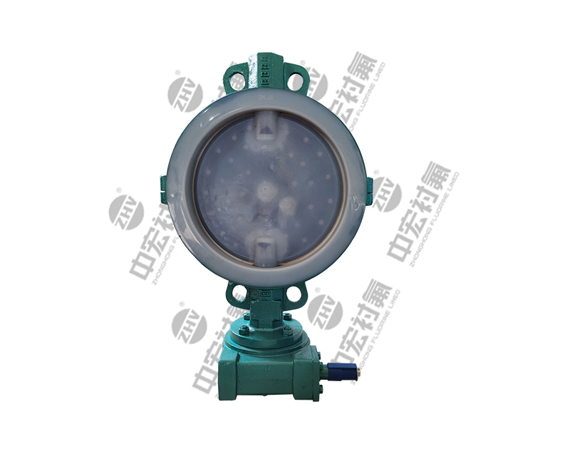 對(duì)夾式蝸輪襯氟蝶閥